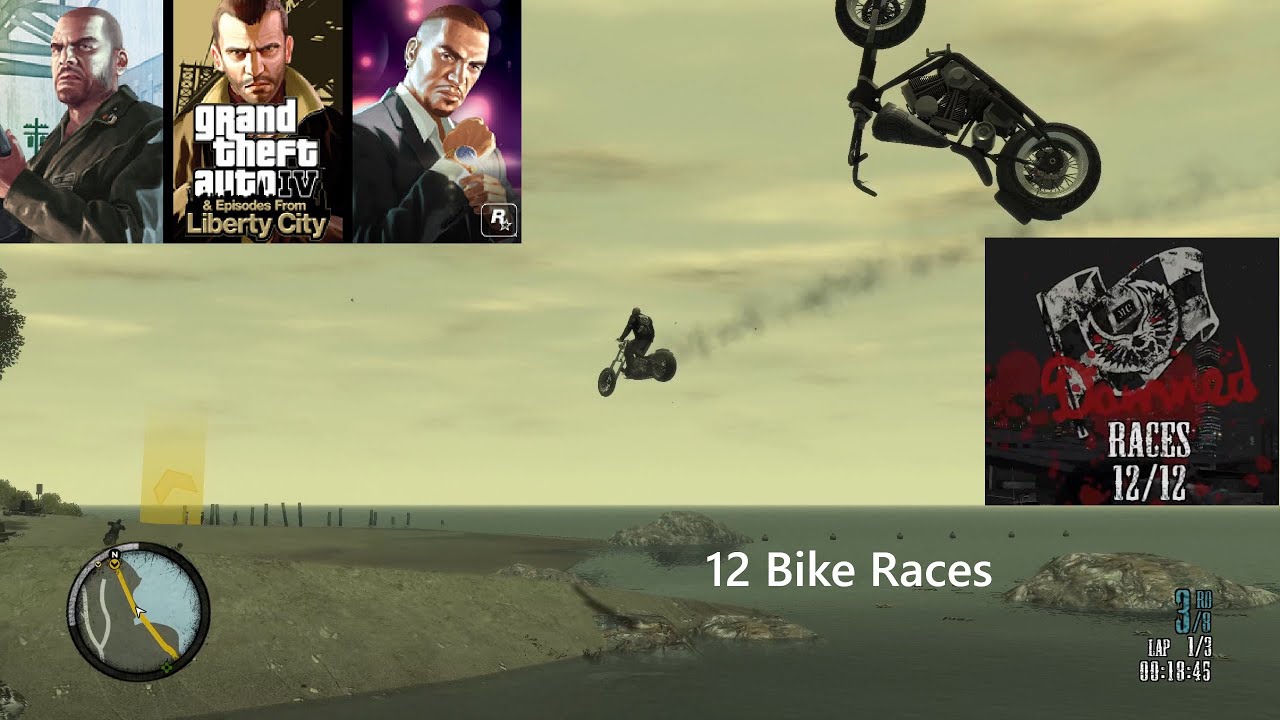 Grand Theft Auto IV: TLAD, Races with commentary - YouTube