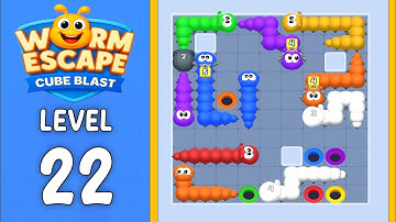 Worm Escape Cube Blast level 22 solution