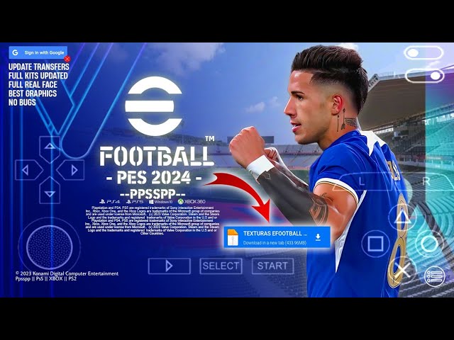 DOWNLOAD eFOOTBALL PES 2024 PPSSPP BEST GRAPHICS NEW KITS & LATEST TRANSFER  TERBARU 