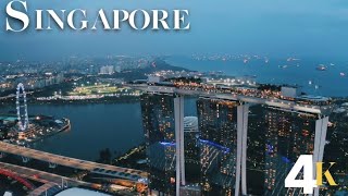 Amazing Singapore  city Aerial view ~by drone [4K] video @contentFly61