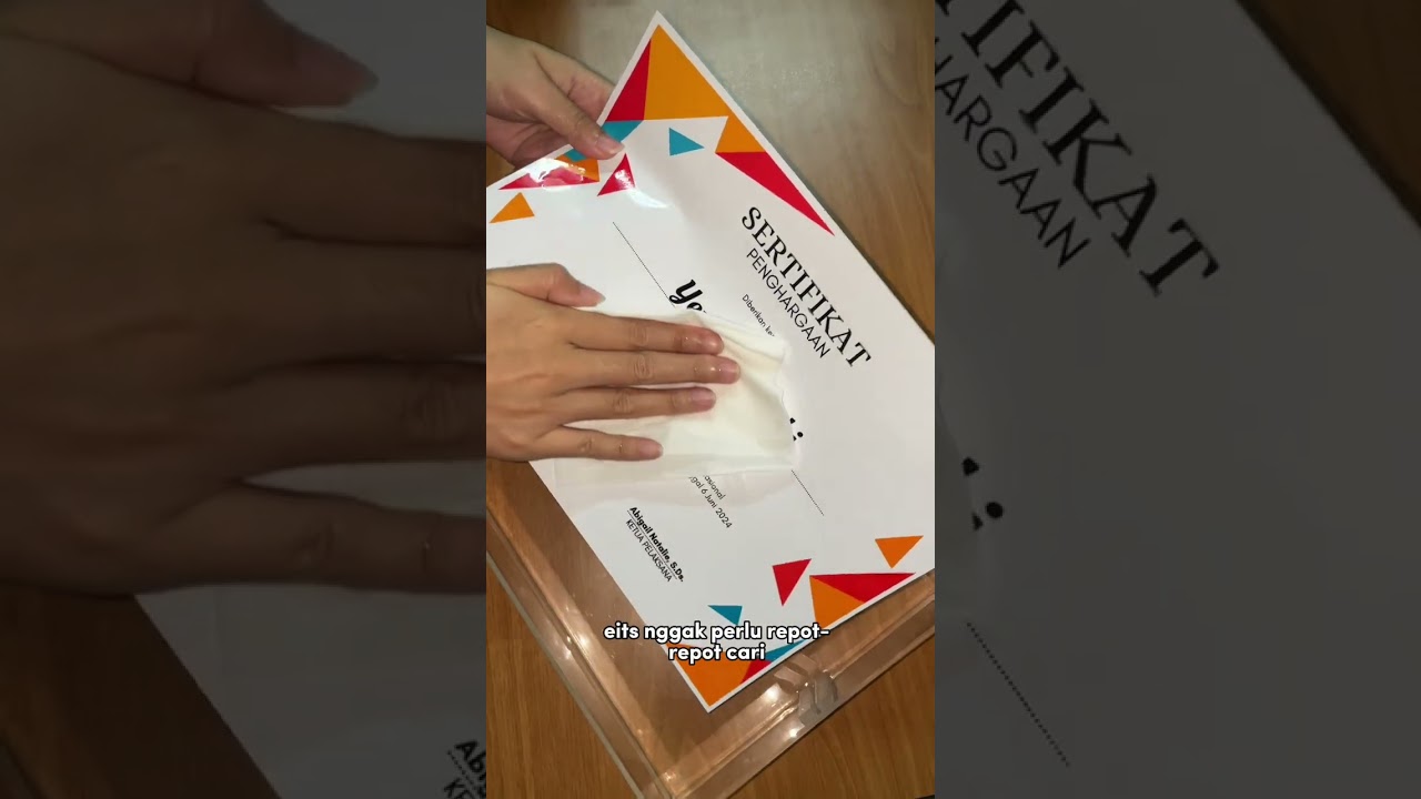 Rahasia Cetak Sertifikat & Piagam Berkualitas, 100% Tahan Air ☝️😎💦 || SUN Indonesia