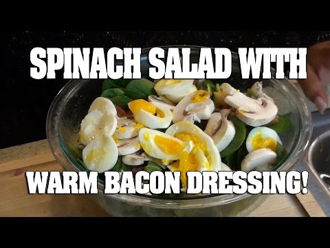 Mariah Milano's Spinach Salad with Warm Bacon Dressing!