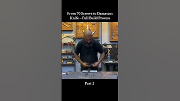 Part 2 70 screw to Damascus knife - full build process #making #forging #knifeskills #damascus