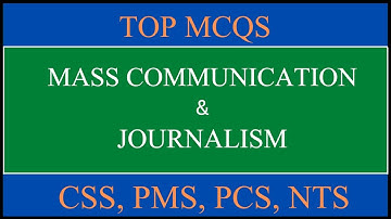 Most Repeated Mcqs of Mass Communication and Journalim Mcqs from Past Papers | Fpsc, Ppsc, Nts Mcqs