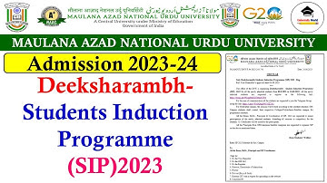 Manuu Deeksharambh-Students Induction Programme 2023 || Manuu SIP 2023-24 || @UniversityWorld