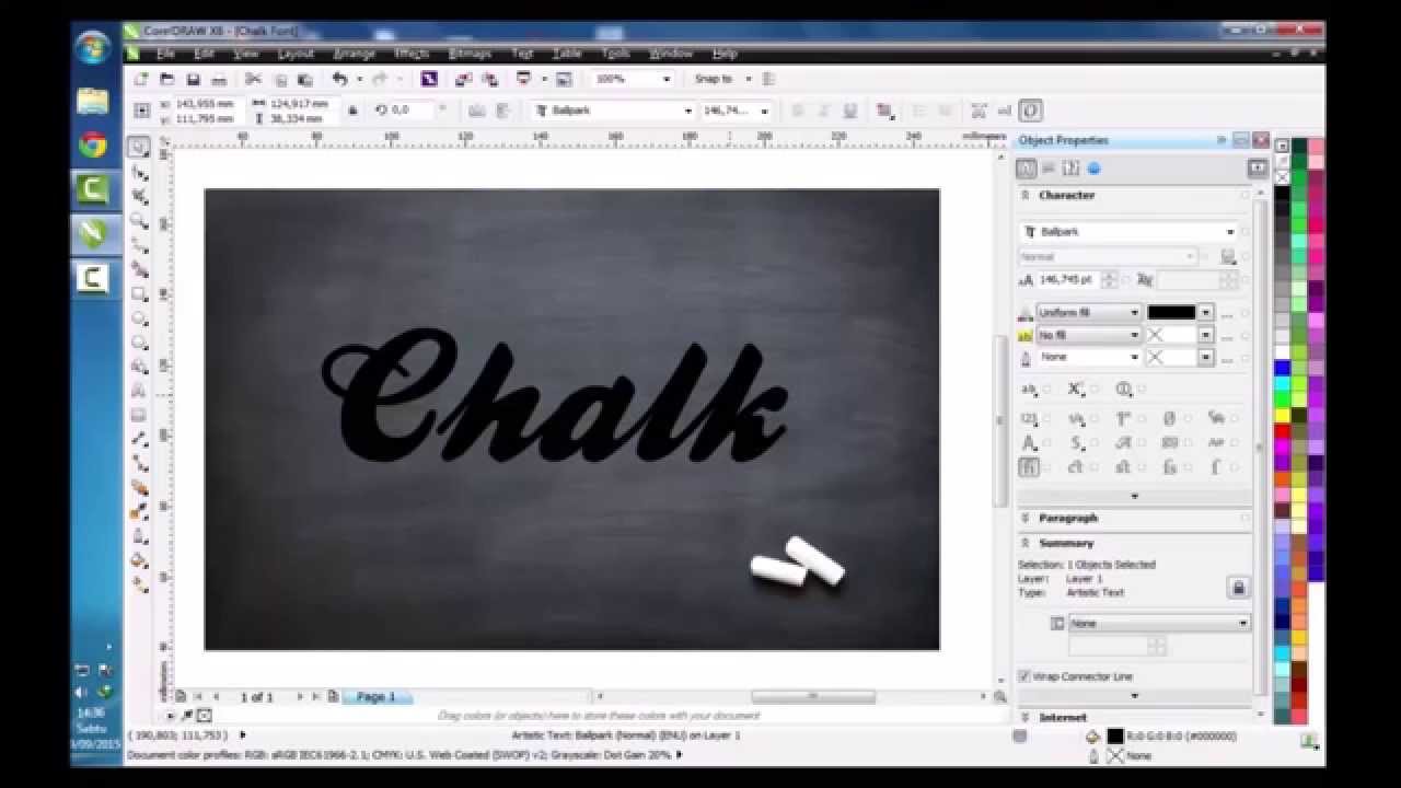 How To Make Scribble Chalk Effect On Coreldraw Youtube