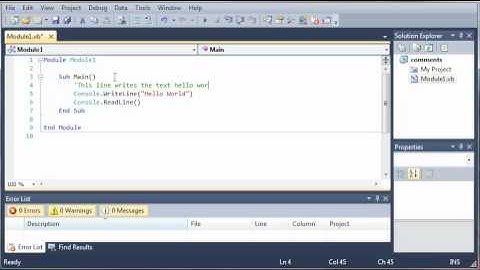 Visual Basic Tutorial - 6 - Comments And Whitespace