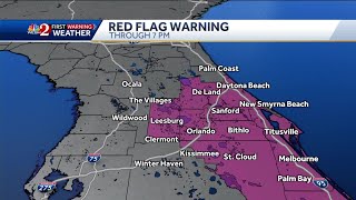Central Florida under red flag warning