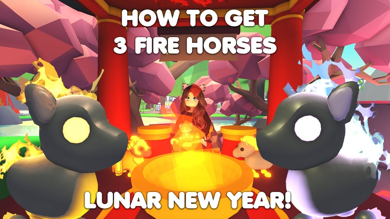 Как получить 3 огненных коня в Adopt Me! Лунный Новый год!