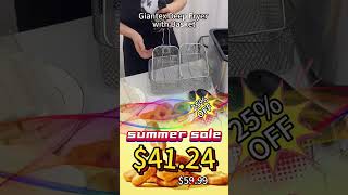 Giantex Deep Fryer With Basket, Stainless Steel Electric Oil Fryer, Adjustable Temp & Time