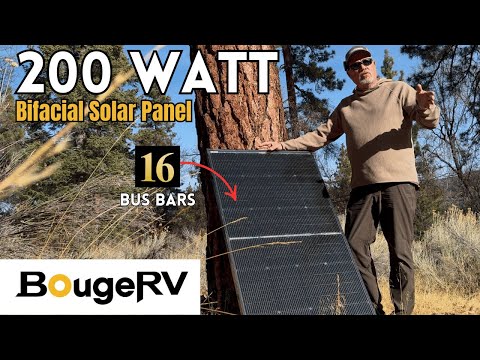 BougeRV N-Type TOPCon 200w Bifacial Shade Tolerant Compact Solar Panel