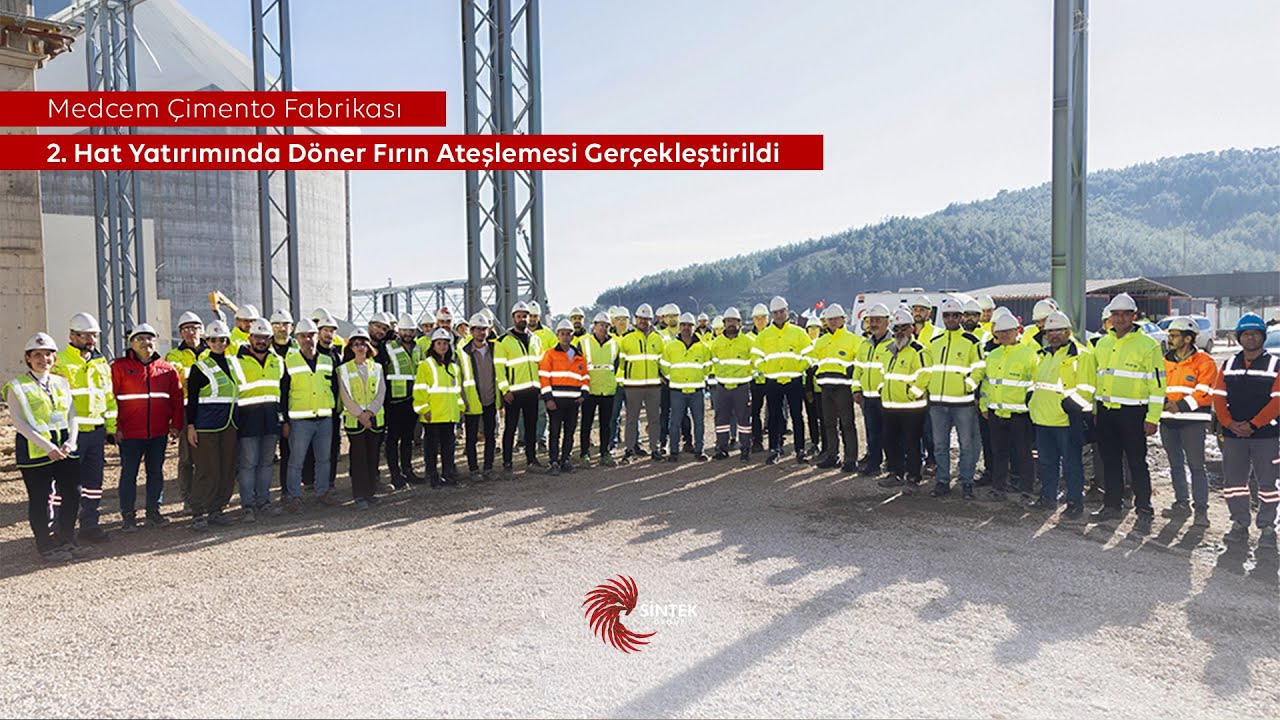 Medcem Çimento Fabrikası 2. Hat Yatırımında Döner Fırın Ateşlenmesi Gerçekleştirildi
