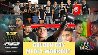 Golden Boy Media Workout with Manny Flores, Grant Flores, Leonardo Sanchez, and Jorge Chavez #boxing