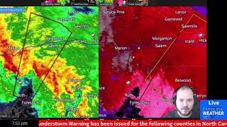 Replay: Avery, Burke, Caldwell & McDowell counties tornado warning in North Carolina