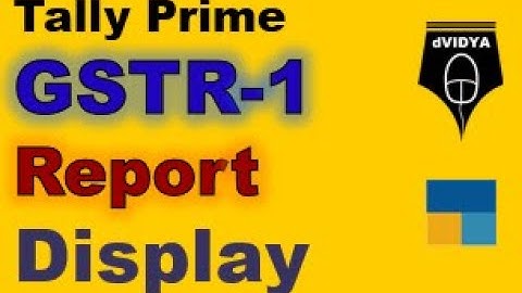 GSTR-1 report display in Tally Prime | How to View GSTR-1 Report in Tally Prime