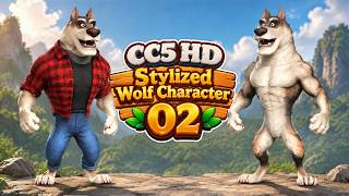 HD Stylized Wolf Character - 02 | Realllusion CC5 HD Animal Series