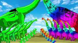 Rainbow Dinosaurs vs T-rex: The Saddest Dinosaur Deaths in Jurassic| Jurassic World: Chaos Theory