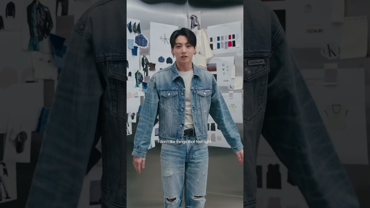 Jung Kook in his favorite set. The 90s Trucker and 90s Straight