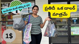 ప్రతిదీ 1$  మాత్రమే...అమెరికా లో అతి తక్కువ ధరలో #vlog