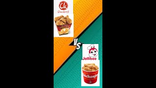 Jollibee Vs Chowking fried chicken restaurant #shorts