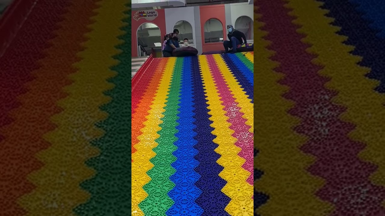 tube sliding in indoor playground 