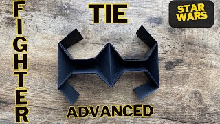 TIE FIGHTER ADVANCED STAR WARS ORIGAMI TUTORIAL | HOW TO MAKE DARTH VADER TIE FIGHTER PAPER ORIGAMI