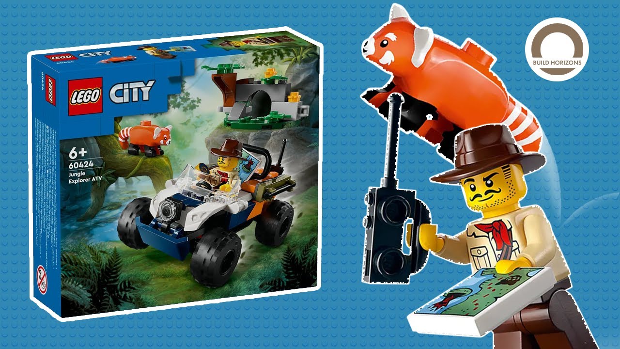 Johnny Thunder Returns! LEGO City 60424 Jungle Explorer ATV Red Panda Mission Speed Build