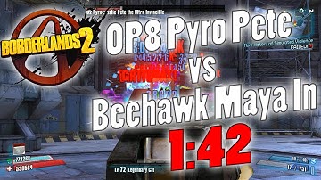 Borderlands 2 | OP8 Pyro Pete vs Beehawk Maya In 1:42