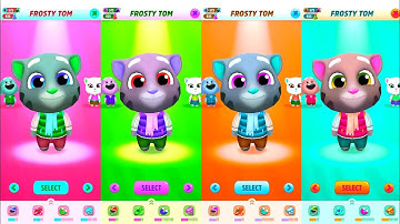 Talking Tom Gold Run 4x Frosty Tom Colors Reaction Funny Android iOS Gameplay
