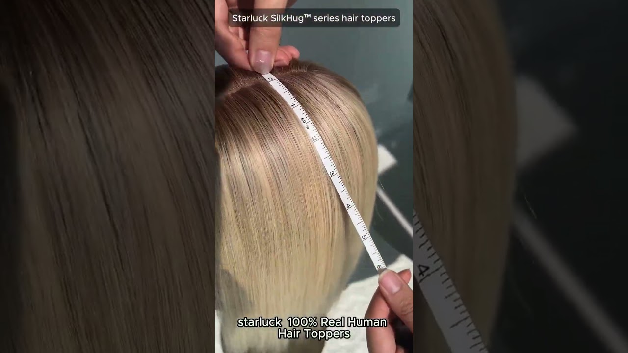 100% Real Human Hair Growth Incremental Hairpiece Helps Solve Hair Problem | No-bangs Ombre Blonde