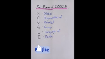Full Form of GOOGLE || General Knowledge #gk #google #shorts #viral