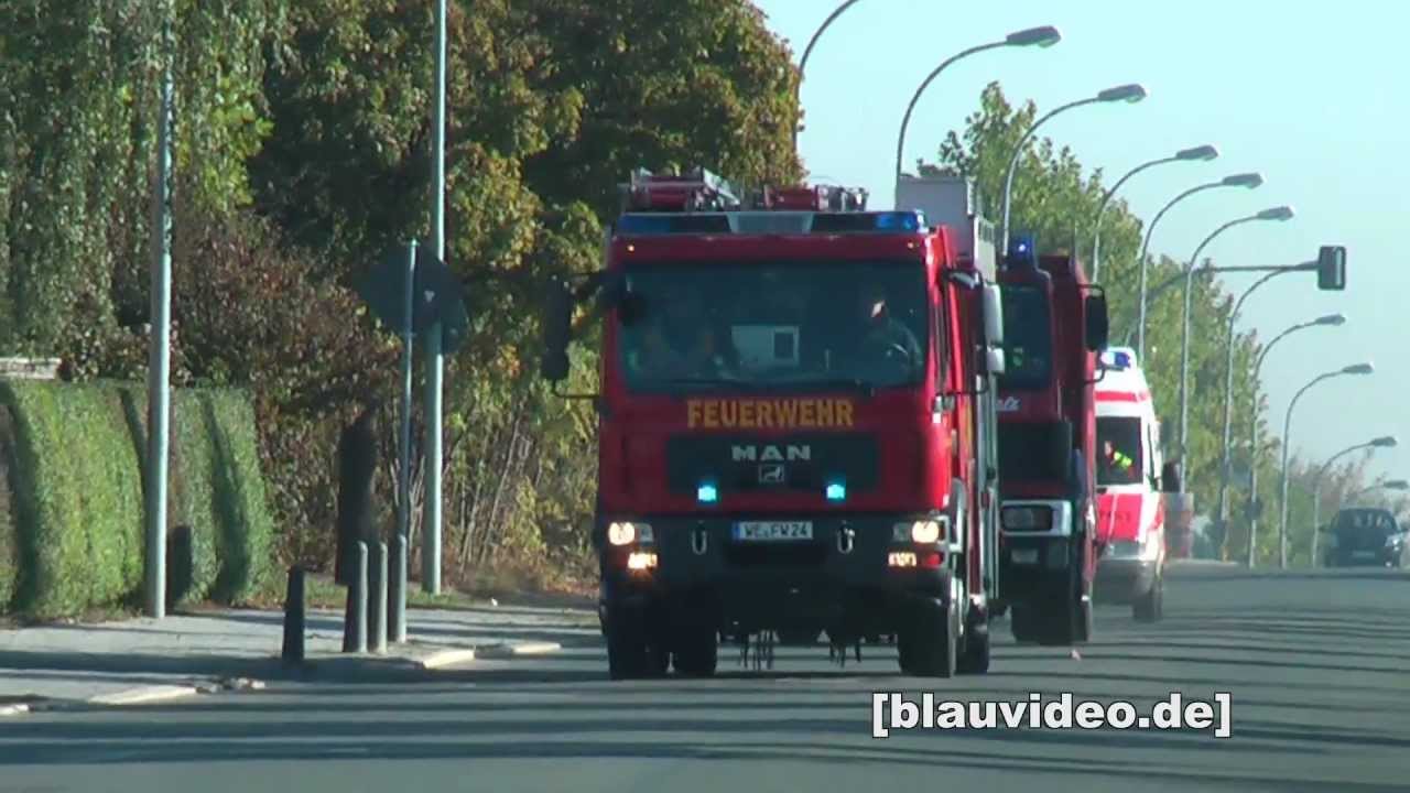 HLF 20/16 + TLF 24/50 Berufsfeuerwehr Weimar + RTW DRK