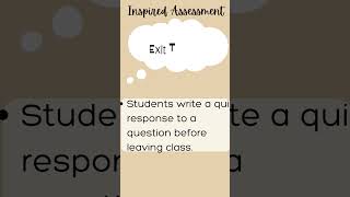 Inspired Formative Assessment Exit Tickets  #formativeassessment