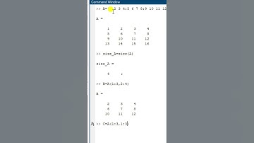 Matrix using MATLAB part 1 #matlabprogramming #matlab #matlabcode