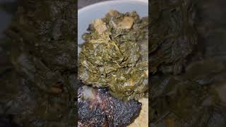 Lion's Mane steaks, turnip greens,and quinoa #alkaline #vegan #food #dinner is served