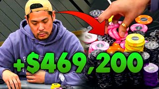 Newcomer Plays High Stakes Poker \u0026 Wins Every Pot