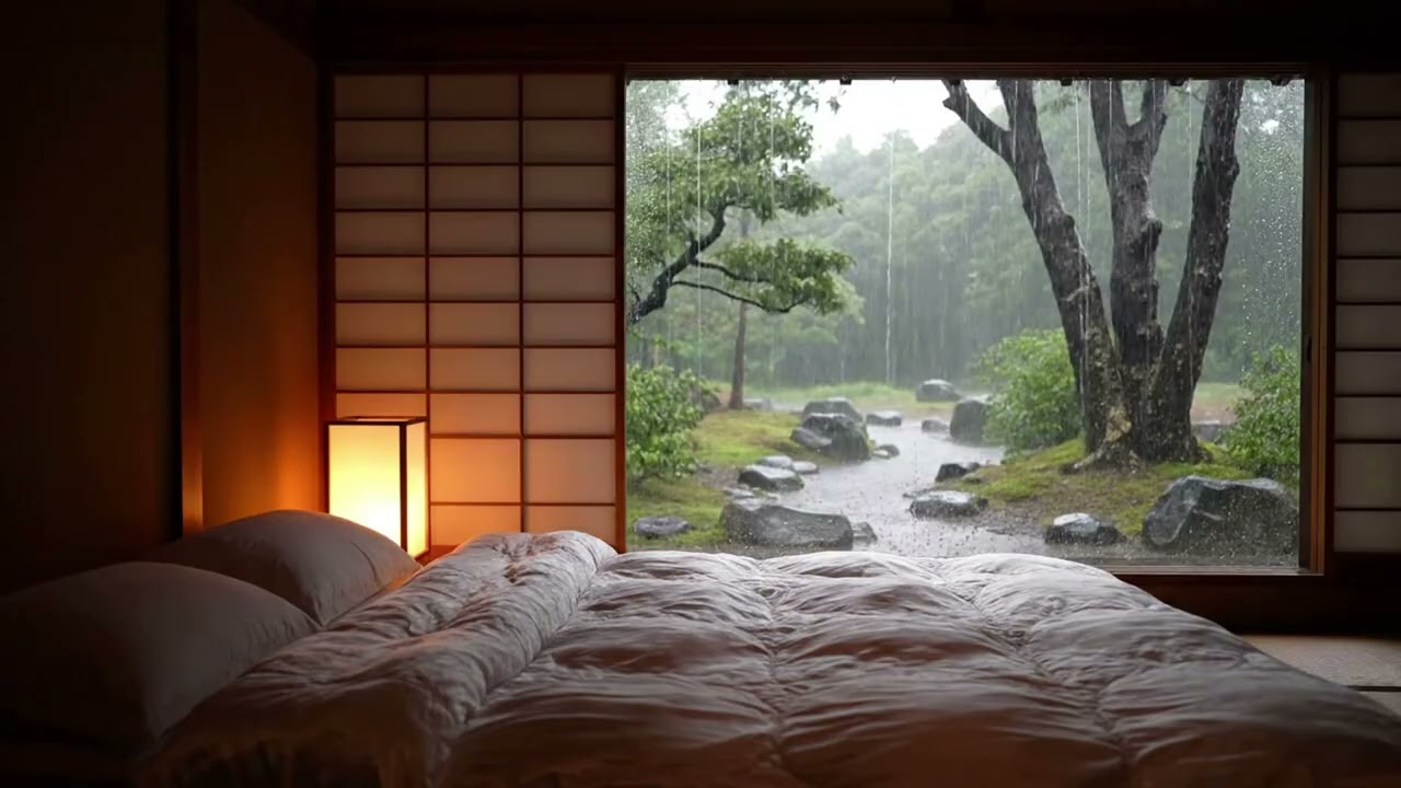 No Ads Rain & Soft Piano for Deep Sleep – Calming Piano Rain Sounds for Stress Relief & Healing