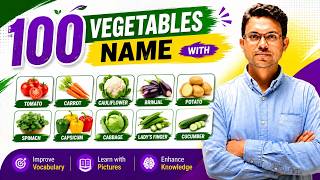 100 Vegetables Name in English with Pictures | Learn Daily words | English Learning for Beginners