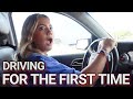 DRIVING FOR THE FIRST TIME  *** almost crashed *** | VLOG#1310