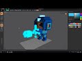 Voxedit  free 3d voxel art software  animated megaman timelapse