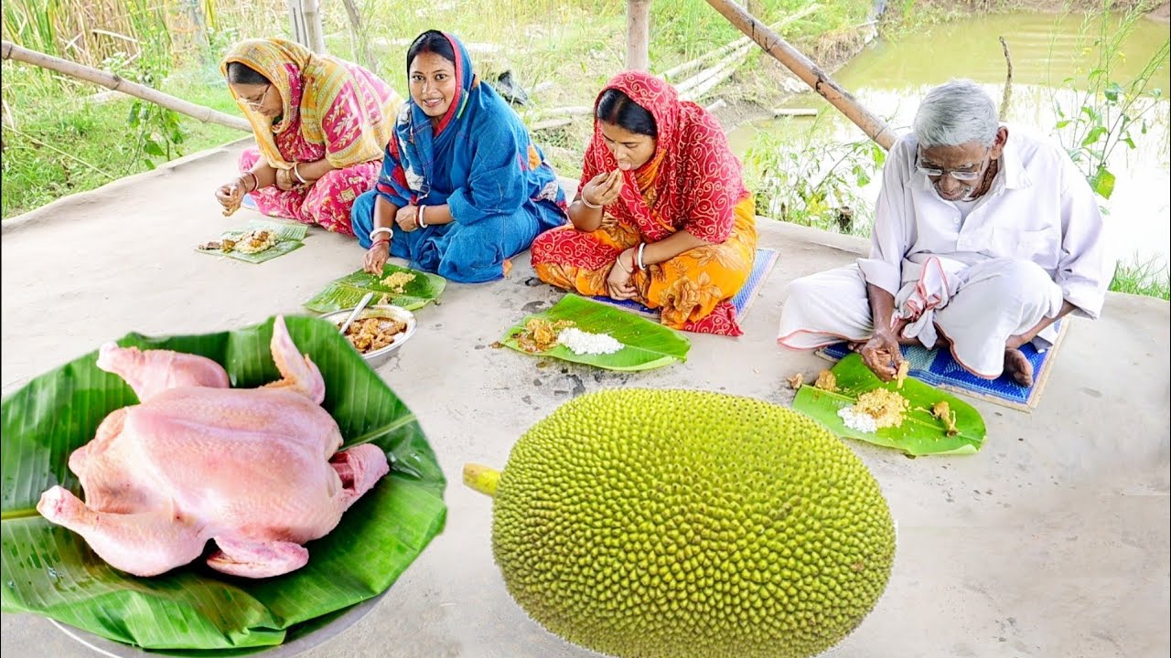 এঁচোড় দিয়ে চিকেন রান্না এই রেসিপিটা দিয়ে ভাত একটু বেশিই খাওয়া হয়ে যায় || chicken curry recipe