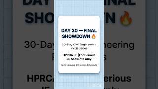 30/30 HPRCA JE PYQs | #hprcaje #sscje #ese #gate #dsssbae #civilpyqs #jepyqs #rrbje #hprcapyqs #aeje