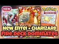 NEW Entei EX + Charizard EX FIRE Deck Domination | Pokémon TCG Pocket