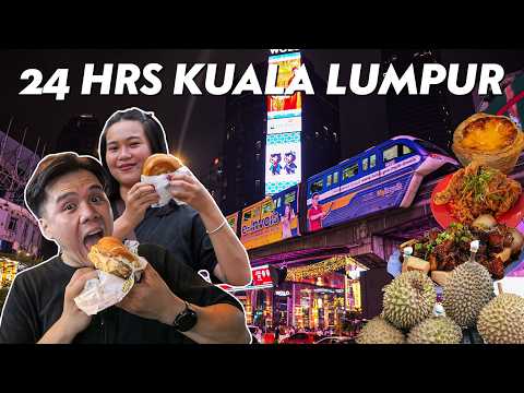 Our First 24 Hrs in Kuala Lumpur was INSANE! 🇲🇾 | Streetfood, Mega Malls, and DURIAN!