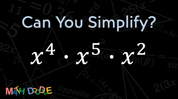 [Bite-Size Guide] Simplify Expressions with Exponents "𝑥^4 • 𝑥^5 • 𝑥^2" | Algebra - Math Doodle