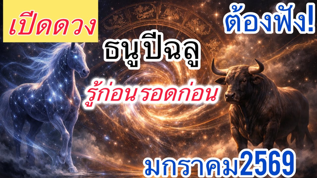 เปีดดวง คนเกีดปีฉลูในนามราศีธนู การเงินการงานและเสรีมดวง เดือนมกราคม2569