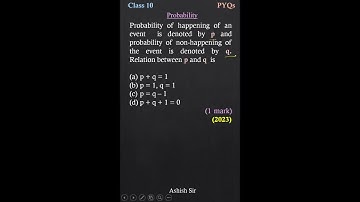 10 Maths Probability Q1 PYQs 2023