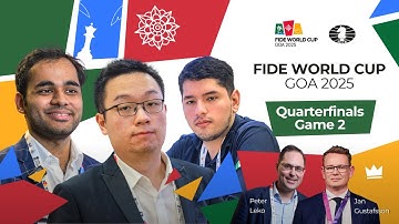 Chess ♟ | FIDE World Cup 2025 | Quarterfinals | Game 2 | ft. 🇮🇳Erigaisi, 🇨🇳Wei, 🇲🇽 Martinez and more