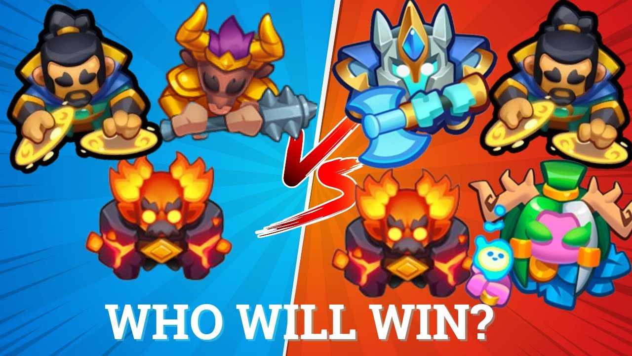 Meteor + Portal Mage + Minotaur Vs. Meteor + Frost + Portal Mage + Summoner | PvP Rush Royale