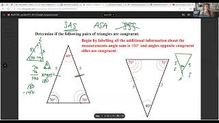 Math 1351 Sec 12 .1 and 12.2 Triangle Congruence